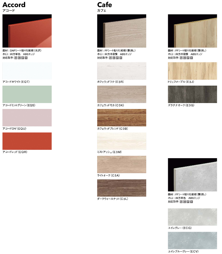 クリナップラクエラ コンフォートシリーズ一覧