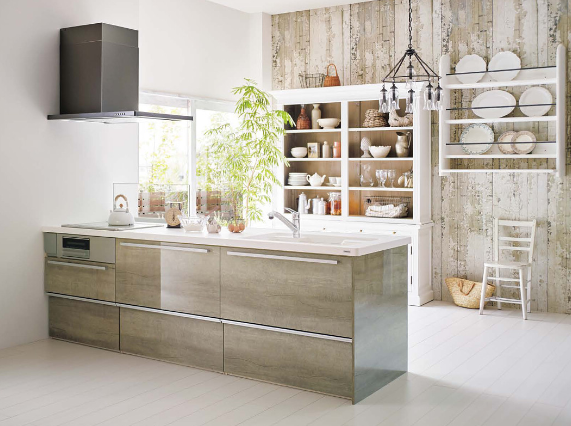 クリナップラクエラ グラセウッドグレージュバージョンの画像